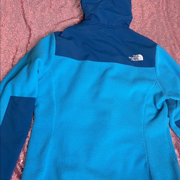 Turquoise Blue NorthFace Hoodie - Picture 2 of 4